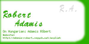 robert adamis business card